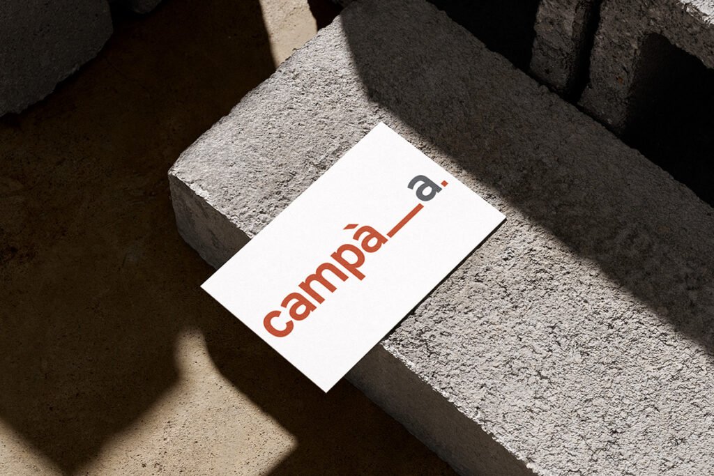 Carte de visite incluant le logotype de l'agence d'architecture Campà.