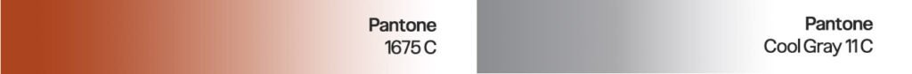 couleurs pantone sélectionnées pour la conception du logotype Campà Architectes